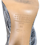 Close-up of Maison Margiela Tabi boot leather sole stamped size 38, Maison Margiela Paris, vero cuoio and Made in Italy