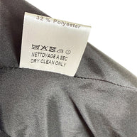 Martin Grant metallic gold jacquard skirt lining composition and dry clean only care label