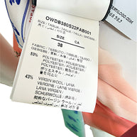 Off-White Spring Summer 2022 dress composition label showing IT size 38 and fabric details