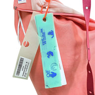 Off-White coral mini dress original retail hangtag showing size 38 and product information