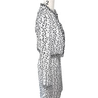 Oscar de la Renta Spring 2015 tweed jacket side view structured silhouette black and white