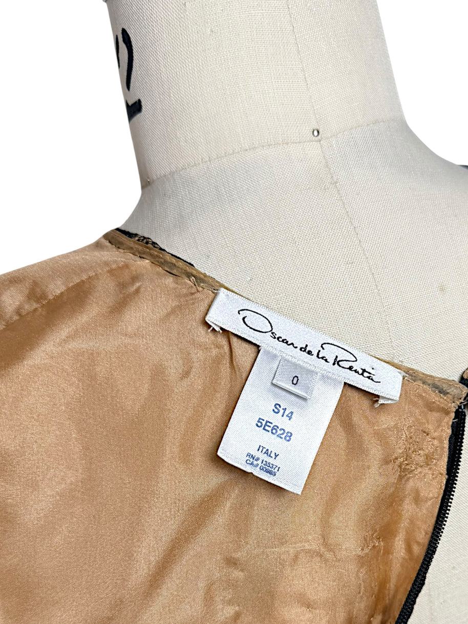 Oscar de la Renta designer label size 0