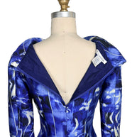 Interior view of the Oscar de la Renta Pre-Fall 2014 dress displaying the fully lined construction, concealed zipper, and craftsmanship.