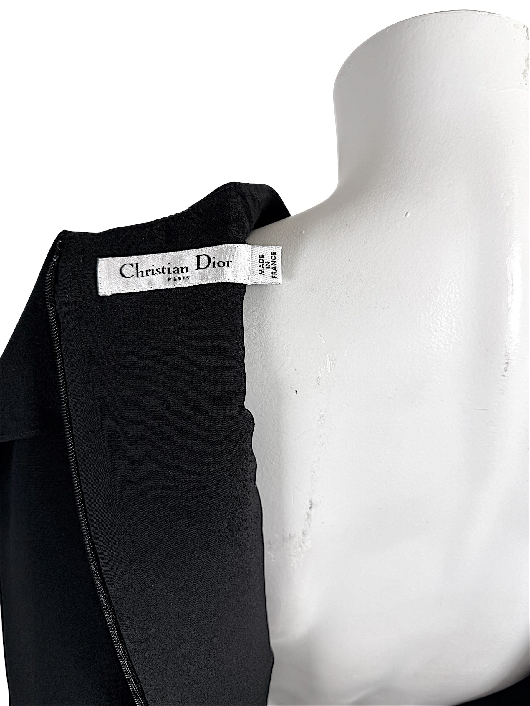Close-up Christian Dior Paris label from Raf Simons era garment