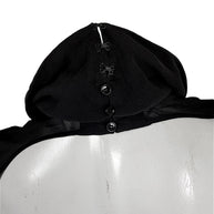 Saint Laurent SS14 sheer silk blouse back neckline with black buttons and hook-and-eye closures