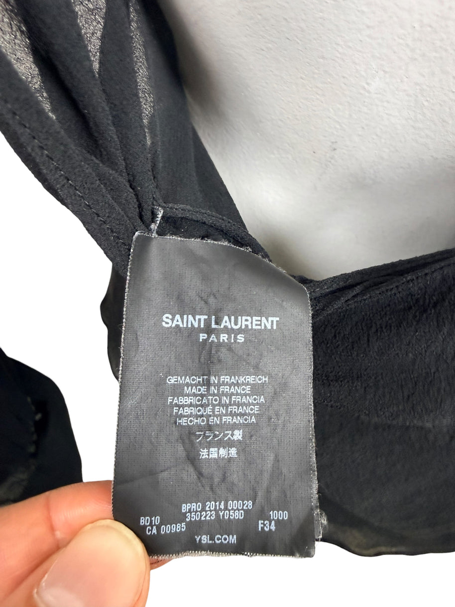 Saint Laurent Paris Made in France label with 2014 production code, style 350223 YQ5BD and French size 34