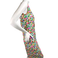 Right side view Ungaro floral silk skirt set tailored fit
