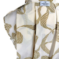 Valentino Boutique label on silk blouse collar close up