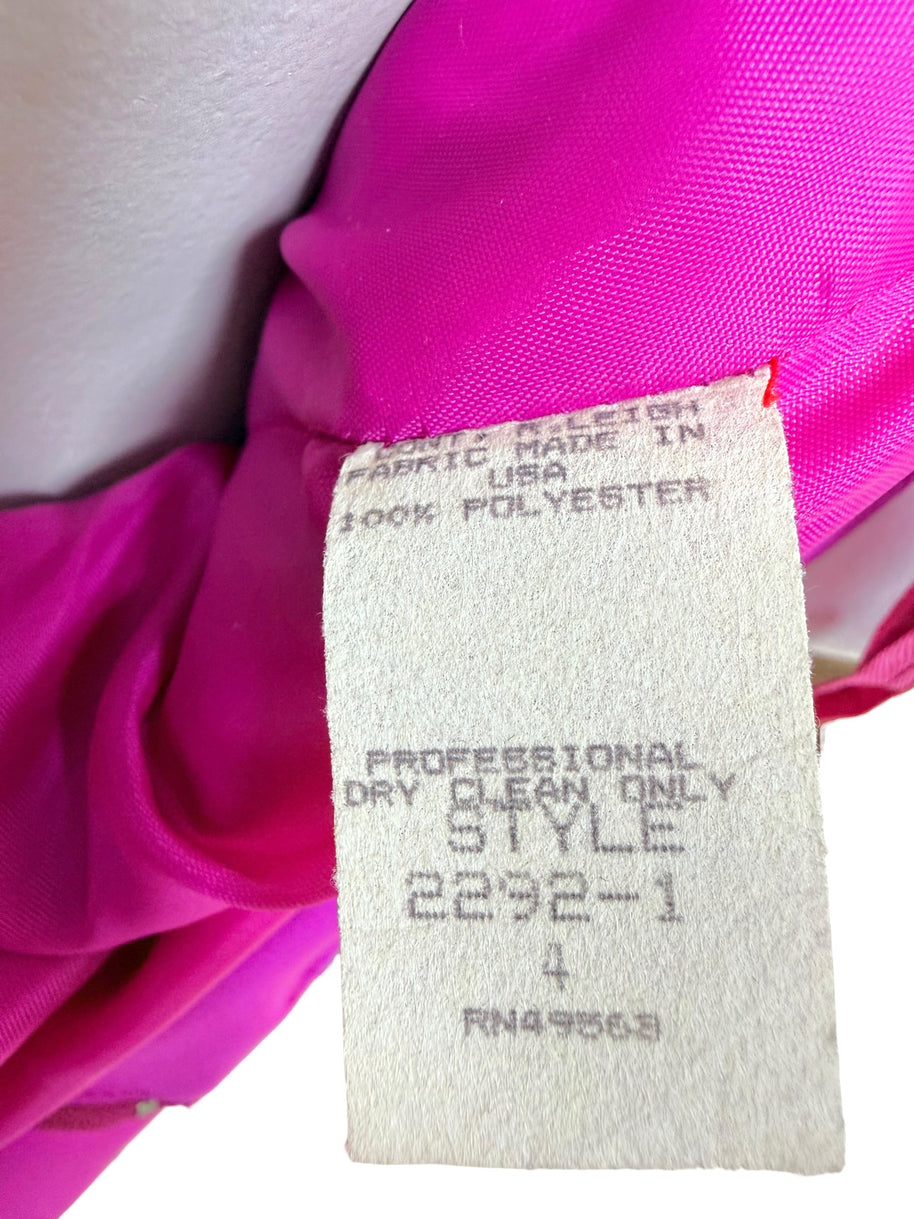 Original Victor Costa care label showing style number 2232-1