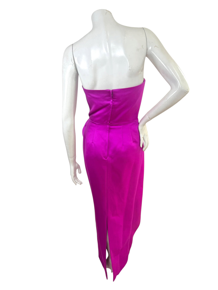 Rear view of vintage Victor Costa Saks Fifth Avenue evening gown with center slit