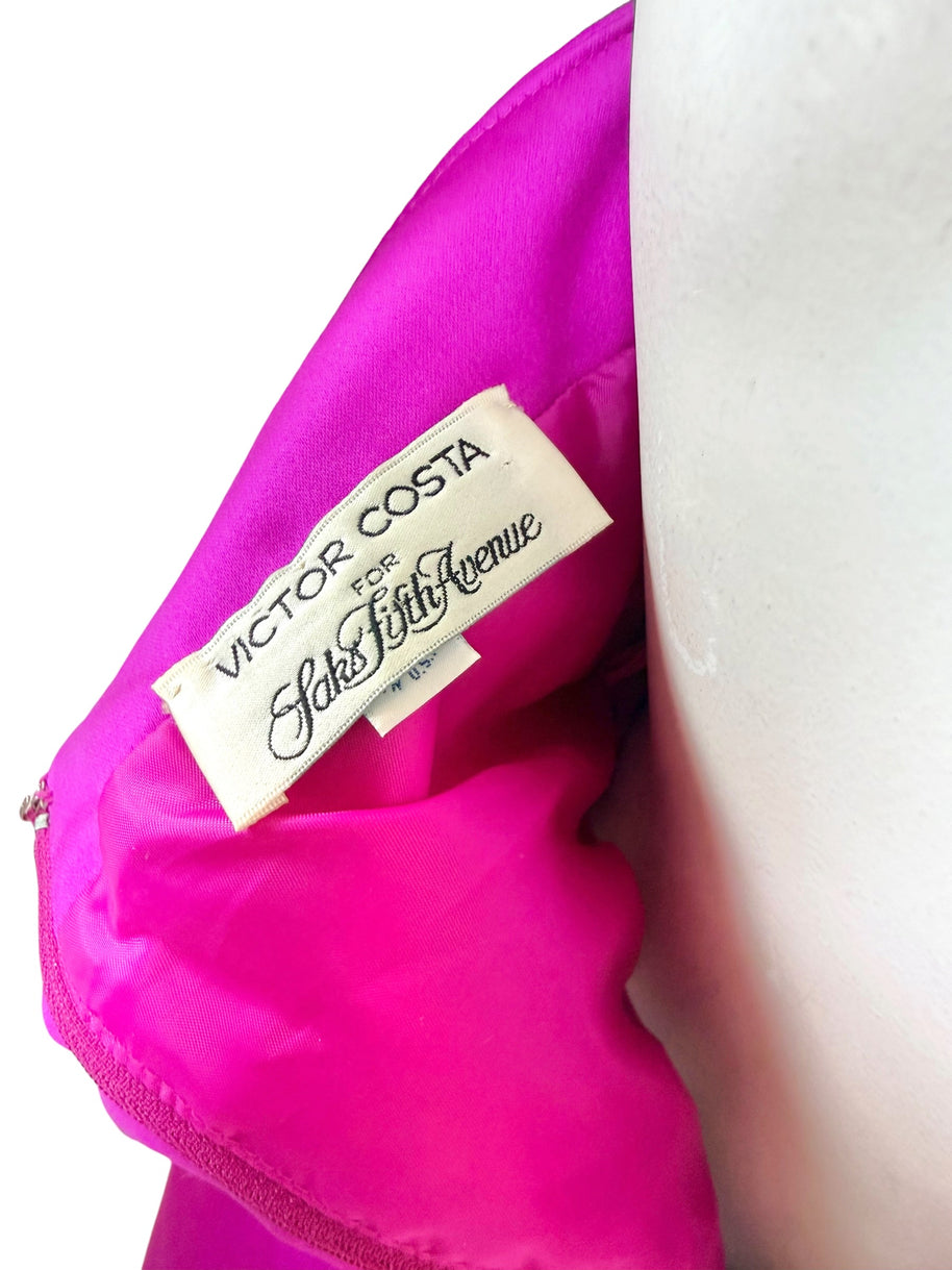 Close-up of Original Victor Costa for Saks Fifth Avenue designer label