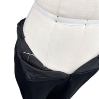 Interior construction detail of vintage Chanel skirt lining and zipper finish