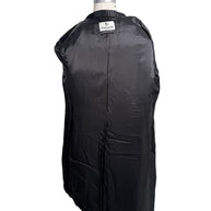Interior view of vintage Guy Laroche Paris Collection longline jacket with black satin lining.