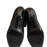 Yves Saint Laurent FW2012 black leather over-the-knee boots sole condition