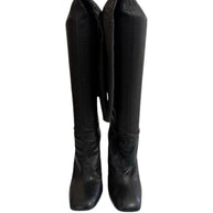 Yves Saint Laurent FW2012 black leather over-the-knee boots EU39 pair