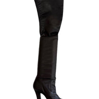 Yves Saint Laurent FW2012 black leather over-the-knee boots EU39 profile view